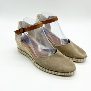 Verbenas Malena Espadrille Wedge Sandals Women's EU 40‎ Suede Leather Spain